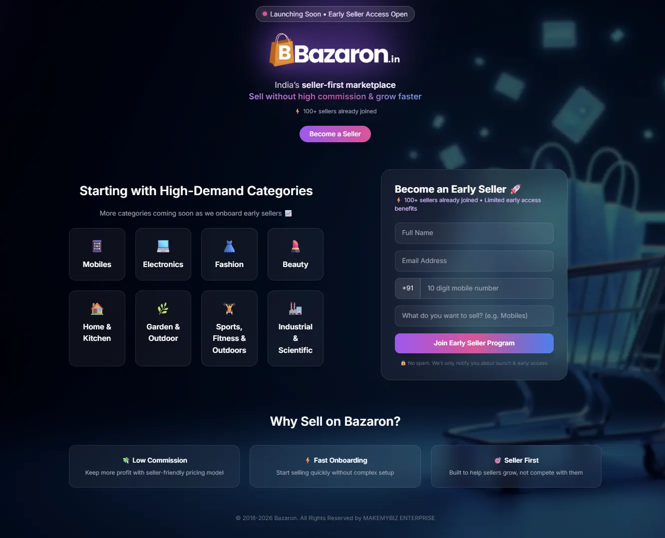Bazaron.in - Early Seller Access Open